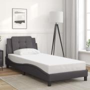 vidaXL Bed Frame without Mattress "Zadar" Grey 100x200 cm Faux Leather