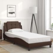 vidaXL Bed Frame without Mattress "Zadar" Brown 80x200 cm Faux Leather