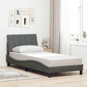 vidaXL Bed Frame without Mattress "Hanko" Dark Grey 80x200 cm Fabric