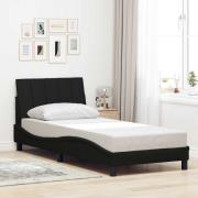 vidaXL Bed Frame without Mattress "Hanko" Black 90x200 cm Fabric