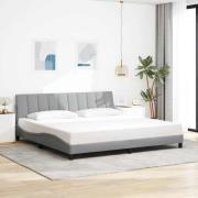 vidaXL Bed Frame without Mattress "Hanko" Light Grey 200x200 cm Fabric