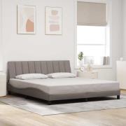 vidaXL Bed Frame without Mattress "Hanko" Taupe 180x200 cm Fabric