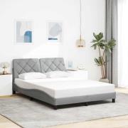 vidaXL Bed Frame without Mattress Light Grey 120x200 cm Fabric