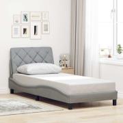 vidaXL Bed Frame without Mattress Light Grey 90x200 cm Fabric