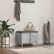 vidaXL Hallbänk BetongGrå 60 x 38 x 46 cm Konstruerat Trä och Tyg