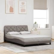 vidaXL Bed Frame without Mattress Taupe 140x200 cm Fabric