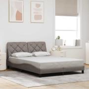 vidaXL Bed Frame without Mattress Taupe 140x190 cm Fabric
