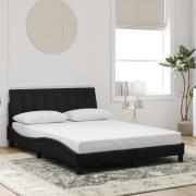 vidaXL Bed Frame without Mattress "Hanko" Black 120x200 cm Velvet