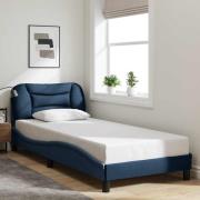 vidaXL Bed Frame without Mattress "Hvar" Blue 90x200 cm Fabric