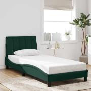 vidaXL Bed Frame without Mattress "Hanko" Dark Green 80x200 cm Velvet