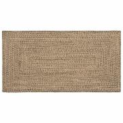 vidaXL Områdesmattor Rektangulär Naturlig och svart 80 x 150 cm Jute