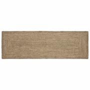 vidaXL Områdesmattor Naturlig och svart 80 x 250 cm Jute