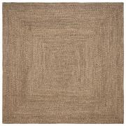 vidaXL Områdesmattor Fyrkantig Naturlig och svart 200 x 200 cm