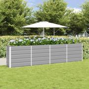 vidaXL Planteringskärl Ljusgrå 320 x 40 x 75 cm Stål