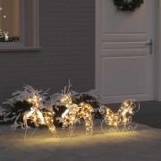 vidaXL LED Renar med 60 LED-lampor 3 pcs Varmvit PET