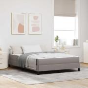 vidaXL Bäddfjäder med madrass Taupe 160 x 200 cm tyg