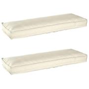 vidaXL Pallkuddset 2 pcs Kräm 120 x 40 x 8 cm Oxford Tyg