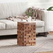 vidaXL Pall Naturfärg 29 x 29 x 48 cm Massivt återvunnet trä