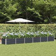 vidaXL Planteringskärl Antracit 480 x 80 x 45 cm Stål