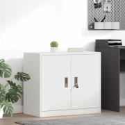 vidaXL Förvaringsskåp Vit 80 x 40 x 70 cm Stål