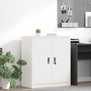 vidaXL Förvaringsskåp med lagring Vit 80 x 40 x 90 cm Kallvalsat Stål