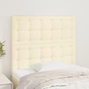 vidaXL Sänggavel krämfärgad 90x5x118/128 cm konstläder