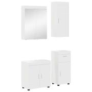 vidaXL Badrumsmöbelset TULUM 4 pcs Vit 60 x 34 x 63 cm Konstruerat trä