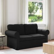 vidaXL Soffa Svart 155 x 82 x 80 cm tyg