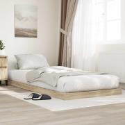 vidaXL Sängram Sonoma 80 x 200 cm Konstruerat trä