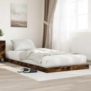 vidaXL Sängram Rökt ek 100 x 200 cm Konstruerat trä