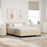 vidaXL Bäddfjäder med madrass Kräm 200 x 160 cm Polyester