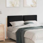 vidaXL Klädd sänggavel Naturlig och svart 135 cm Massiv furu