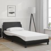 vidaXL Bed Frame "Dover" Black 100x203 cm Faux Leather