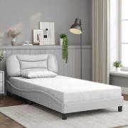 vidaXL Bed Frame without Mattress "Hvar" White 100x203 cm Faux Leather