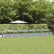 vidaXL Planteringskärl Ljusgrå 480 x 50 x 45 cm Galvaniserat Stål