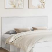 vidaXL Huvudgavel Blank Vit 180 cm Konstruerat trä