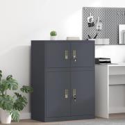 vidaXL Förvaringsskåp Antracit 80 x 40 x 40 cm Stål