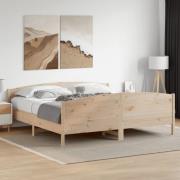 vidaXL Sängram utan madrass 180x200 cm massiv furu