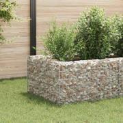vidaXL Planteringsgabion upphöjd stål 360x90x50 cm