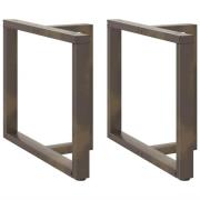 vidaXL Matbordsben T-formade 2 st svarta 100x35x(72-73) cm stål