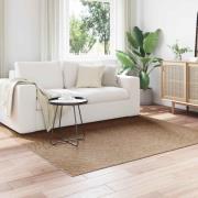 vidaXL Områdesmattor Moiré AGIRA Naturfärg 200 x 200 cm Polyester