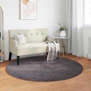 vidaXL Områdesmattor Rund SIROLO Antracit Ø 160 CM Polyester