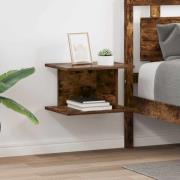 vidaXL Sängbord 2 pcs Rökt ek 40 x 30 x 25 cm Konstruerat trä