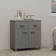 vidaXL Byrå HAMAR ljusgrå 79x40x80 cm massiv furu