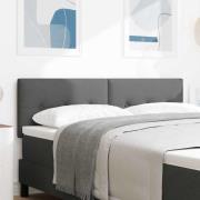 vidaXL LED huvuddyna med LED -remsljus Mörkgrå 144 cm Polyester