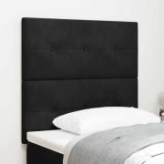 vidaXL LED huvuddyna med LED-ljusslingor Svart 90 cm Sammet