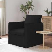 vidaXL Soffa Svart 195 x 82 x 85 cm tyg