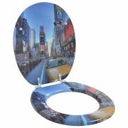 vidaXL Toalettstol Flerfärgsdesign 44 x 38 cm MDF-board