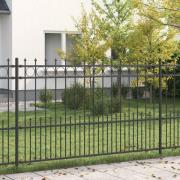 vidaXL Spikring stängsel Horst Svart