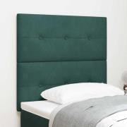 vidaXL Huvudgavel Mörkgrön 80 cm Sammet